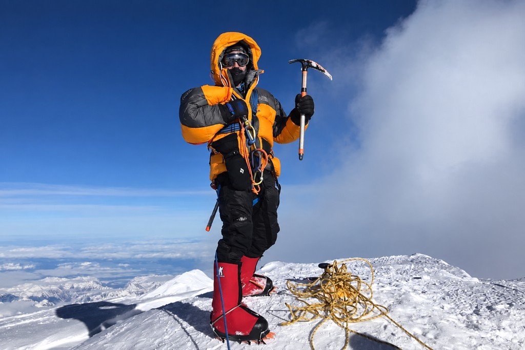 Adam on a mountain summit