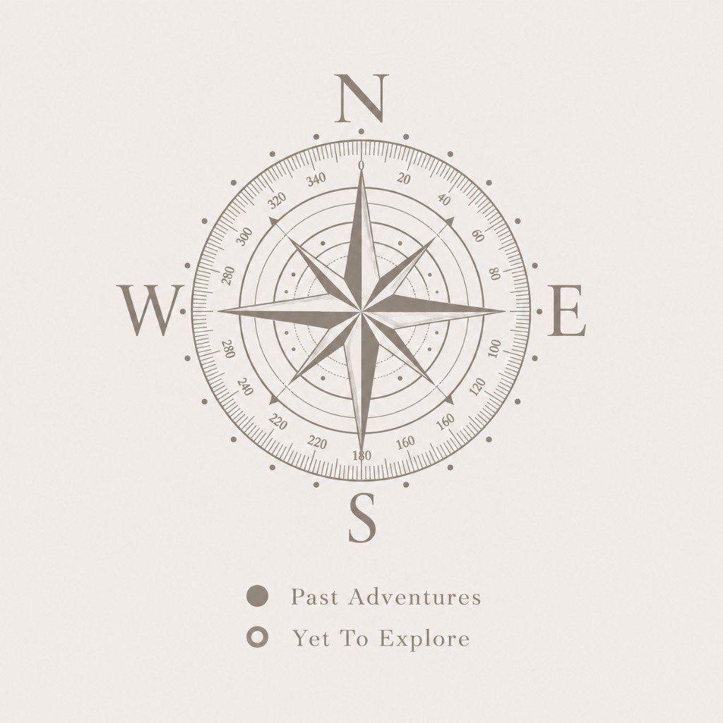Compass legend — Past Adventures / Yet To Explore