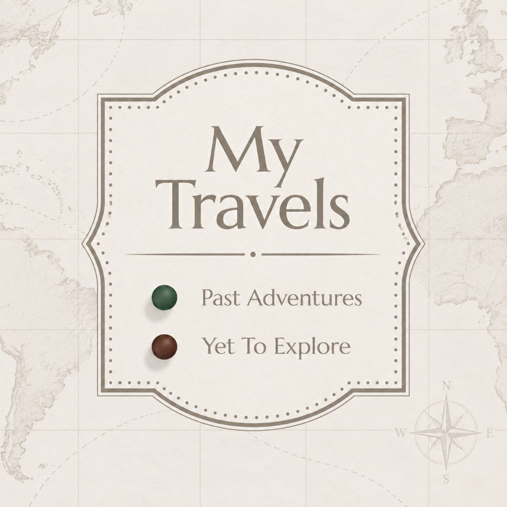 My Travels — map legend style