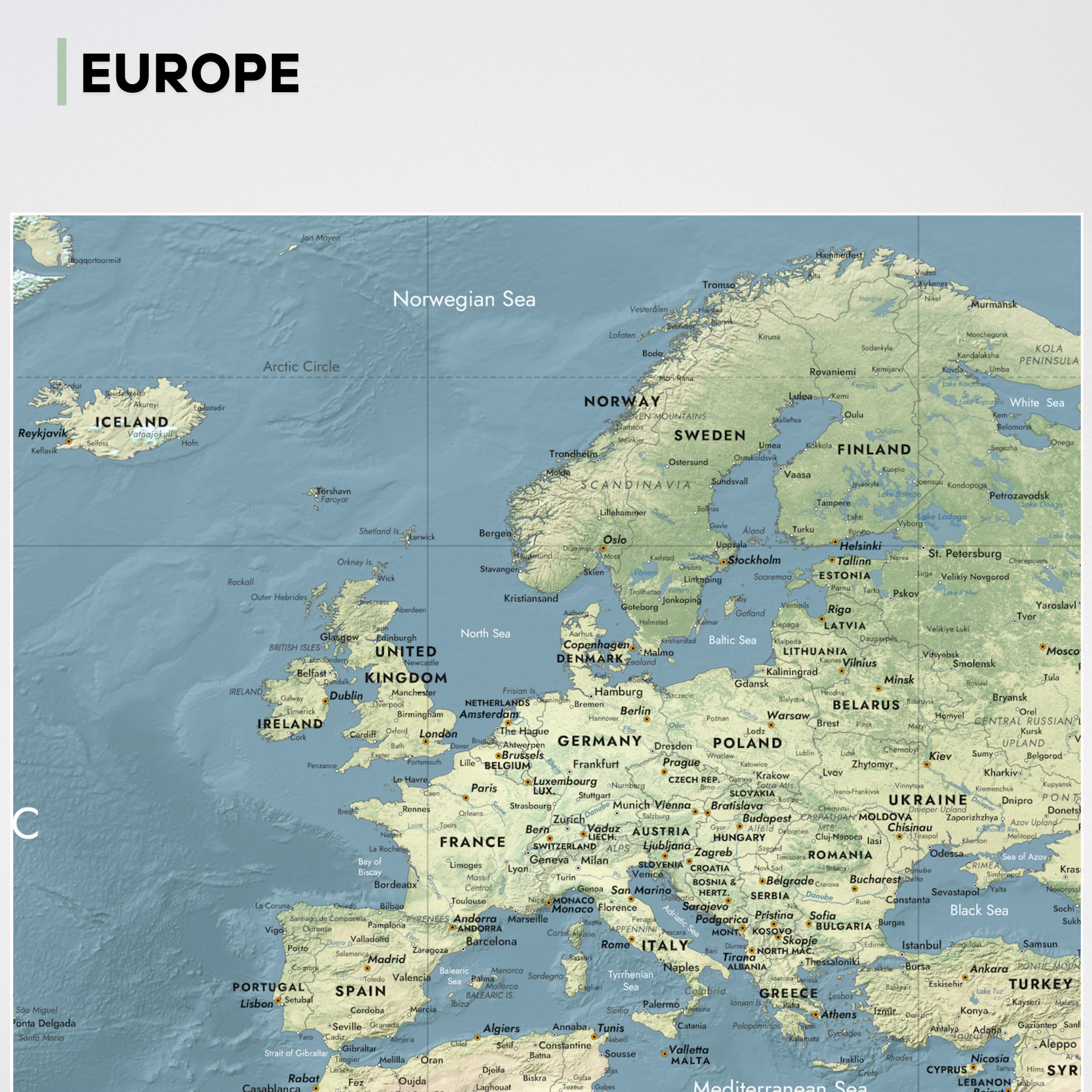 Weltkarte Earthstream
